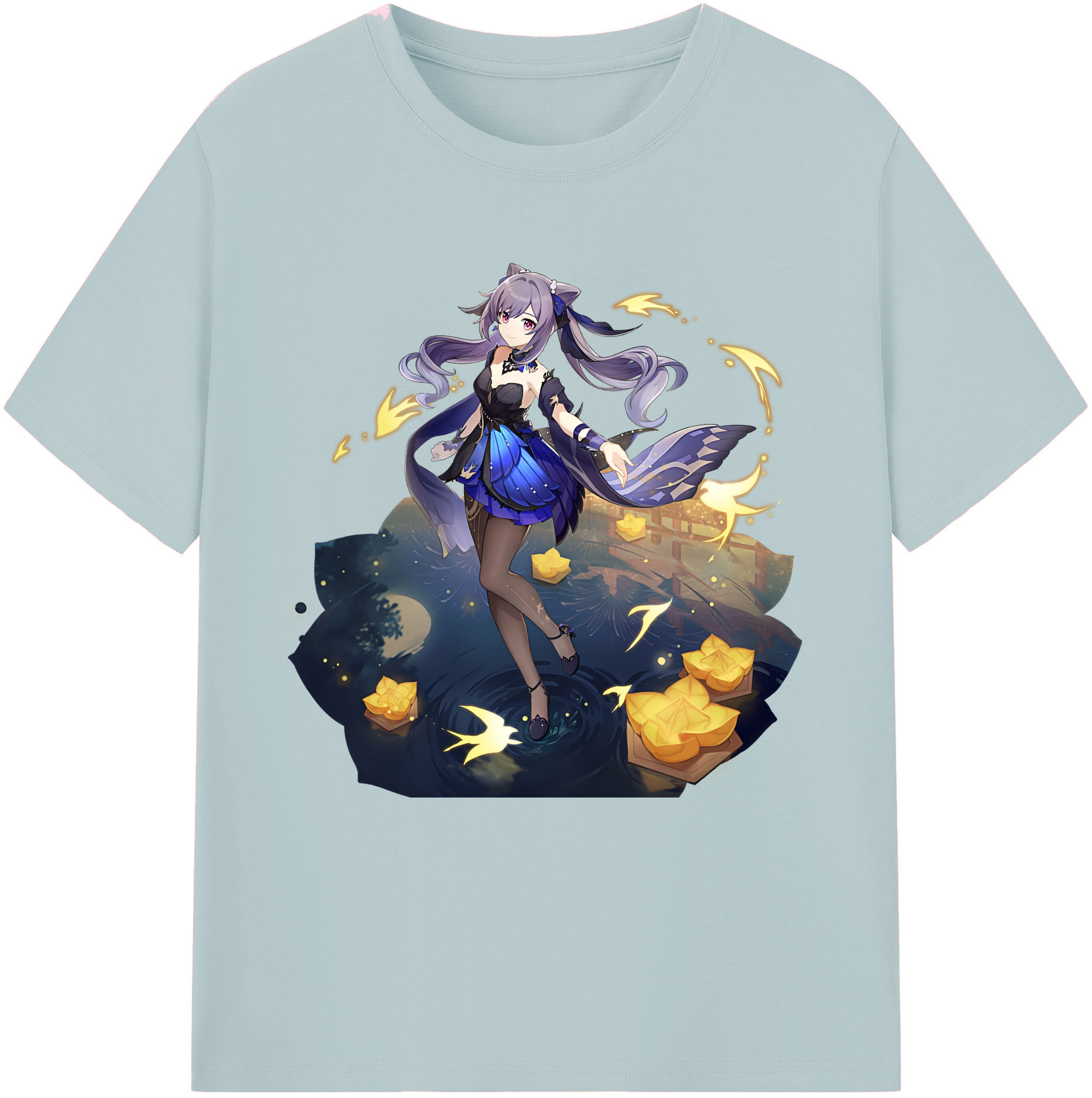 げんし神 刻晴 こくせい genshin Kokusei 綿100％半袖Tシャツ（フロントプリント）